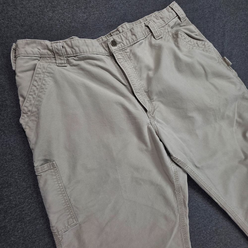 Carhartt B151 Tan Khaki Canvas Dungaree Fit Carpenter Work‎ Pants 42x30